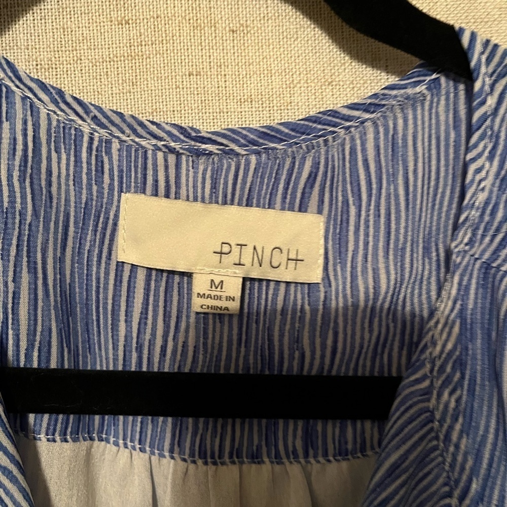 Pinch Blue Pin-Striped Sleeveless Dress Size M - Picture 3 of 6